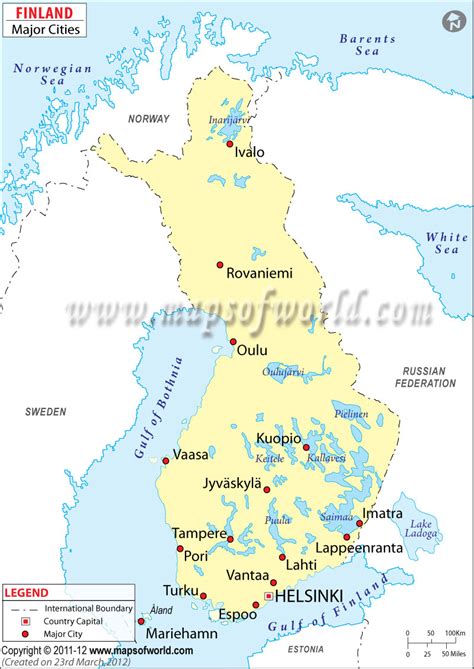 Finland Major cities .
